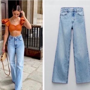 Zara high rise 90s full length jeans